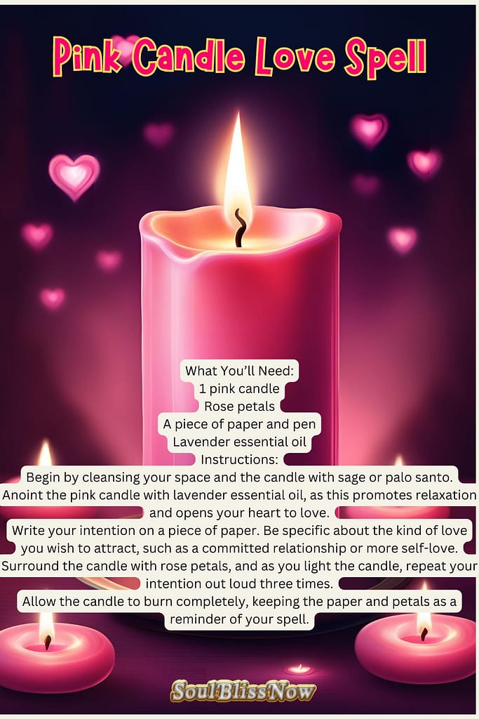 Pink Candle Love Spell
